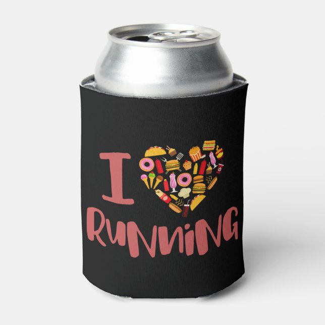 I Love Running (For Food) Can Cooler (Can Front)
