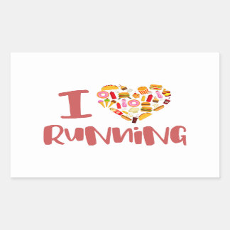 I Love Running (For Food) Sticker
