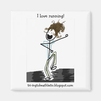 I love running! magnet