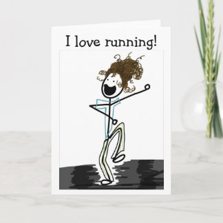 I love running! note cards