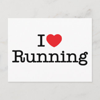 I love running postcard