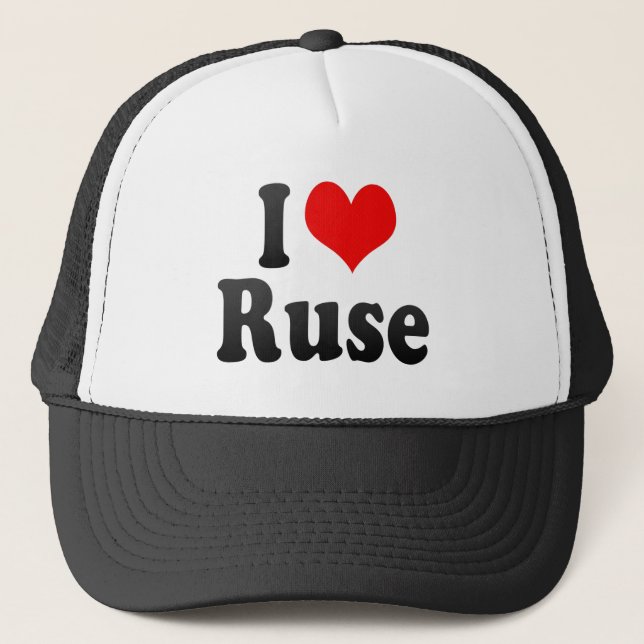 I Love Ruse, Bulgaria Trucker Hat (Front)