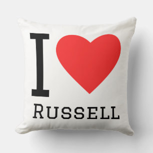I love russell throw pillow