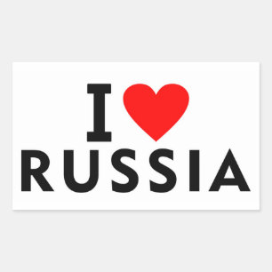 I love Russia country like heart travel tourism Sticker