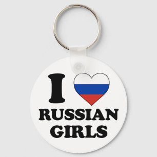 I love Russian girls Keychain