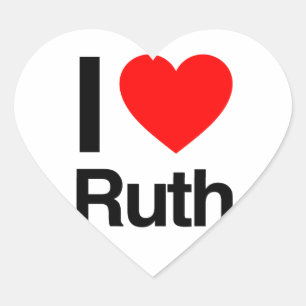 i love ruth heart sticker