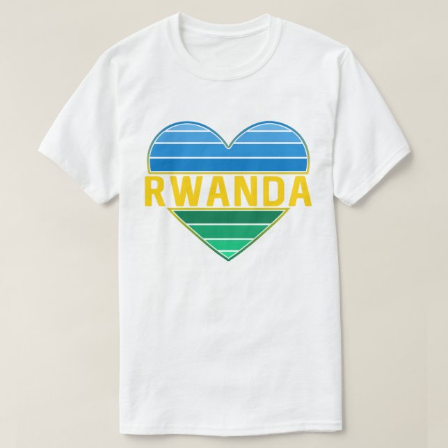 I Love Rwanda, Rwandan Rwandese Heart T-Shirt (Design Front)