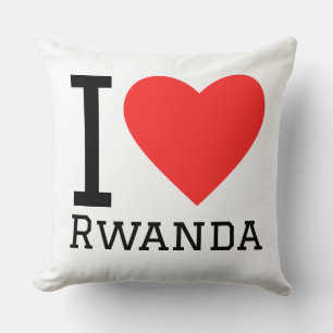 I love rwanda throw pillow