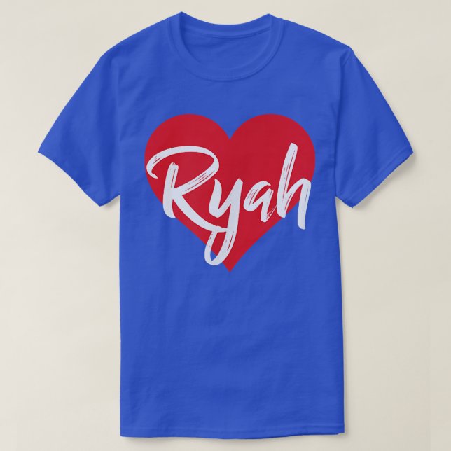 I Love Ryah First Name Tshirt I Heart Named  (Design Front)