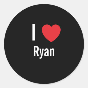 I love Ryan Classic Round Sticker