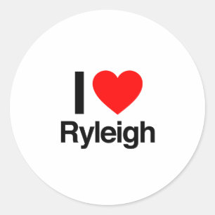 i love ryleigh classic round sticker