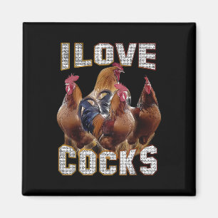 I Love S Funny Roosters Meme Chicken Lovers Magnet
