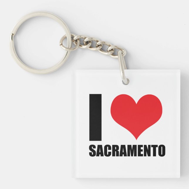 I love Sacramento Keychain (Front)