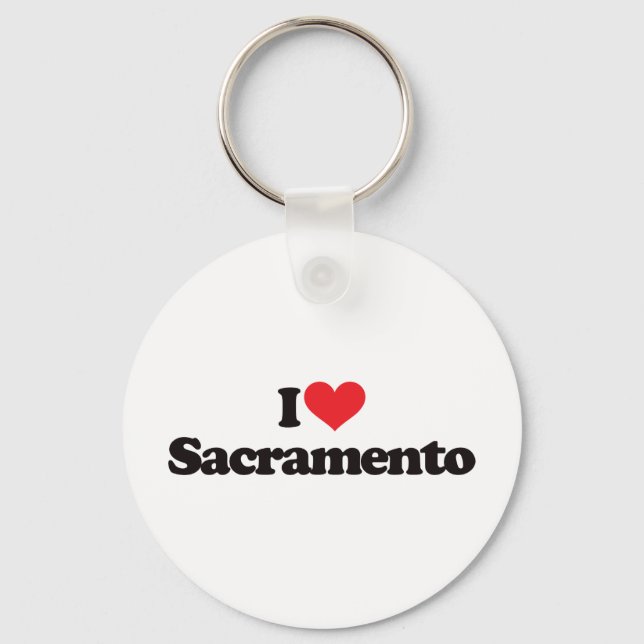 I Love Sacramento Keychain (Front)