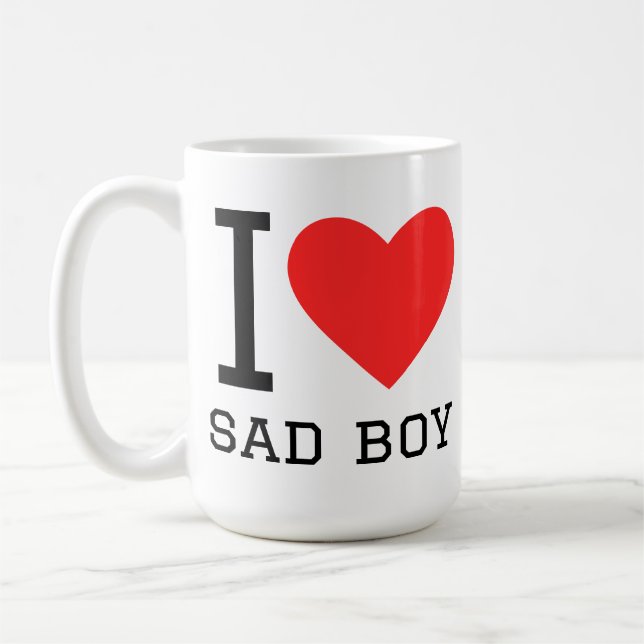 I love sad boy  coffee mug (Left)