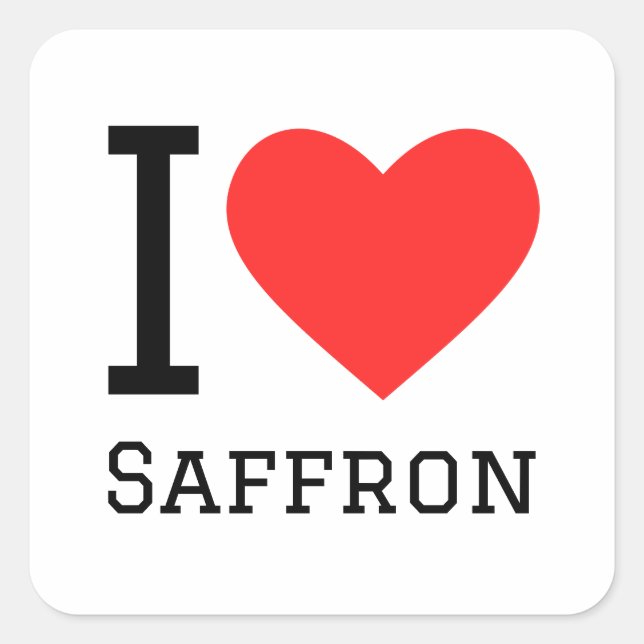 I love saffron square sticker (Front)