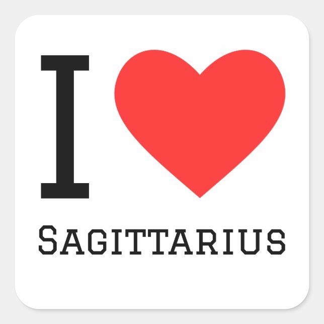 I love Sagittarius  Square Sticker (Front)