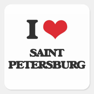 I love Saint Petersburg Square Sticker