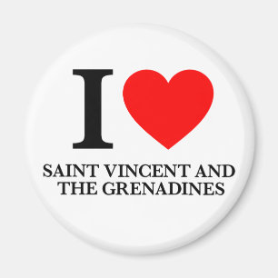 I Love Saint Vincent and the Grenadines Magnet