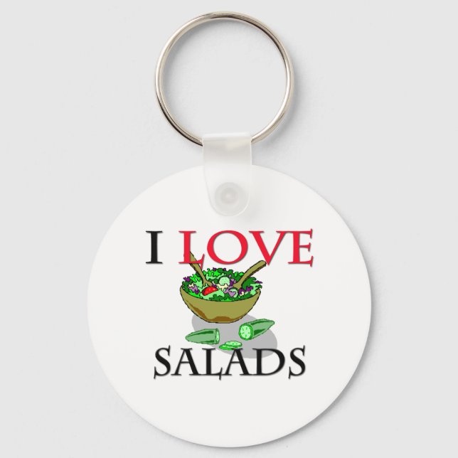 I Love Salads Keychain (Front)