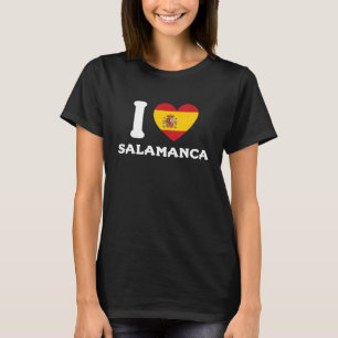 I Love Salamanca Spain Heart Spanish Flag T-Shirt