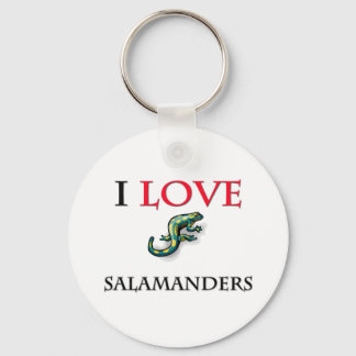 I Love Salamanders Keychain
