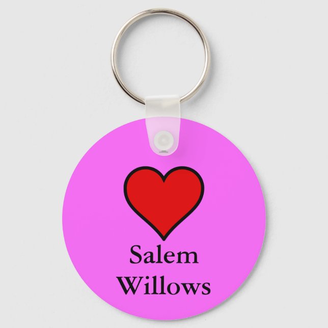 I Love Salem Willows Keychain (Front)