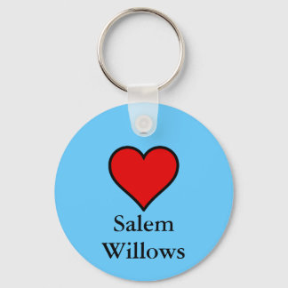 I Love Salem Willows Keychain