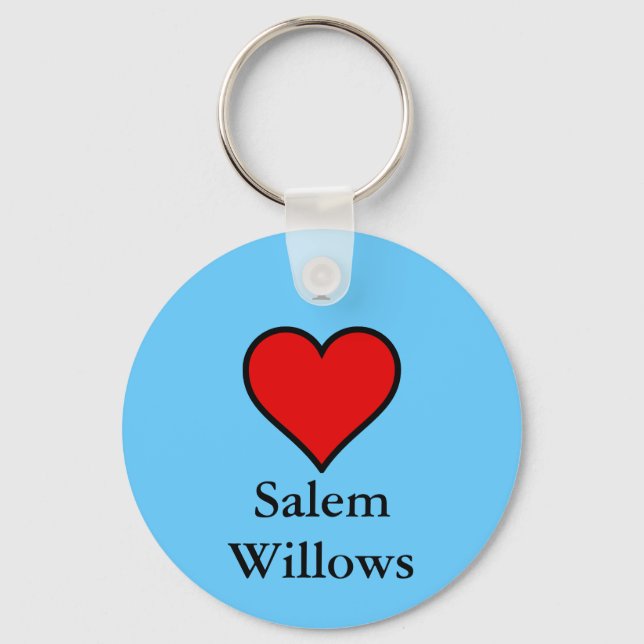 I Love Salem Willows Keychain (Front)