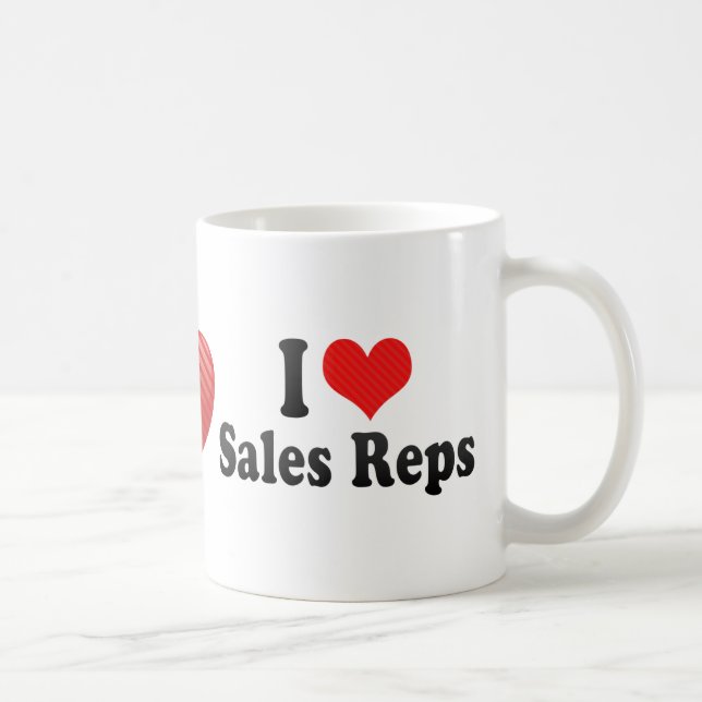 I Love Sales Reps Coffee Mug (Right)