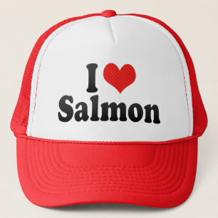 I Love Salmon Trucker Hat