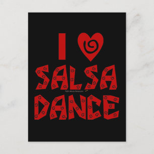 I Love Salsa Dance Custom Dancing Lover Postcard