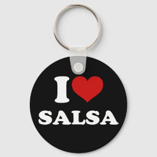 I Love Salsa Keychain