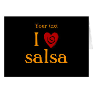 I Love Salsa Swirl Heart Latin Dancing Custom