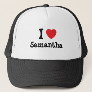 I love Samantha heart T-Shirt Trucker Hat