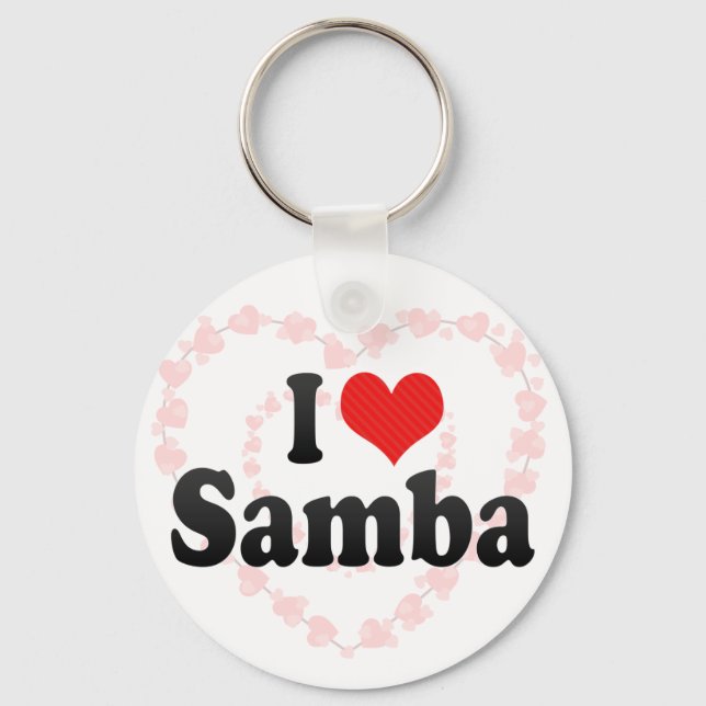 I Love Samba Keychain (Front)