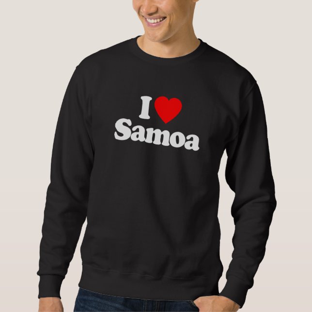 I Love Samoa Heart Funny   Sweatshirt (Front)