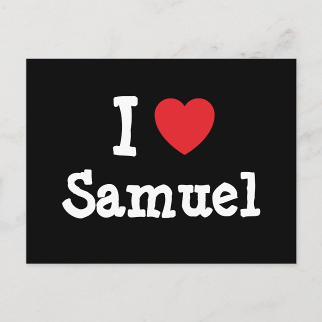 I love Samuel heart custom personalized Postcard (Front)