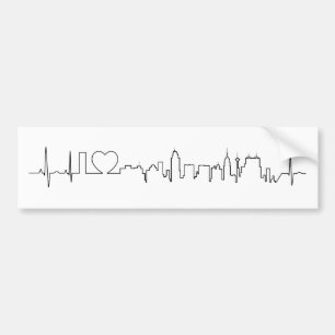 I love San Antonio in an extraordinary ecg style Bumper Sticker