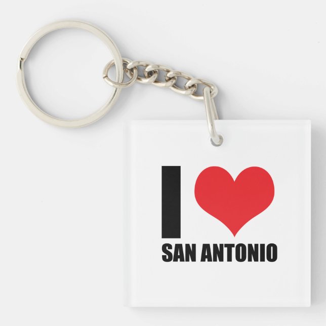 I love San Antonio Keychain (Front)