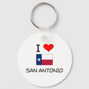 I Love San Antonio Texas Keychain