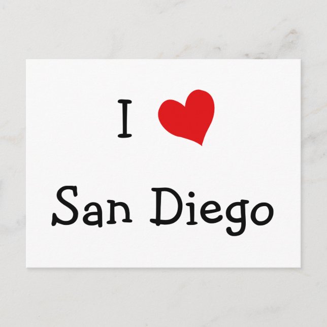 I Love San Diego Postcard (Front)