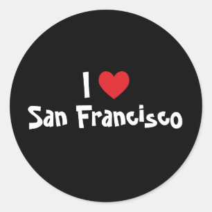 I Love San Francisco Classic Round Sticker