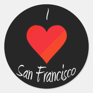 I Love San Francisco Classic Round Sticker