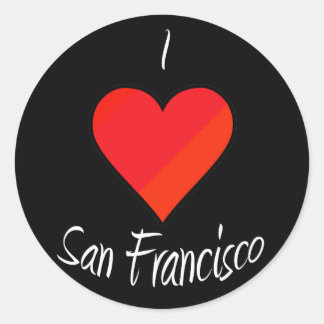 I Love San Francisco Classic Round Sticker