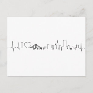 I love San Francisco in an extraordinary ecg style Postcard