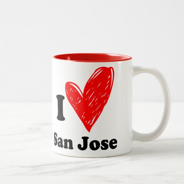 I love San Jose Two-Tone Coffee Mug (Right)