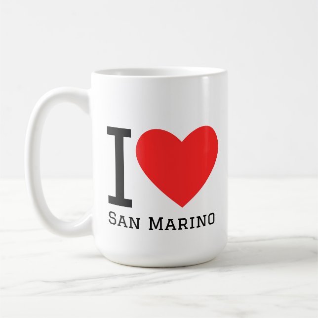 I love San Marino square sticker Coffee Mug (Left)