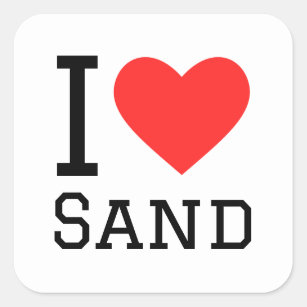 I love sand square sticker