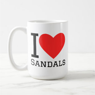 I love sandals coffee mug